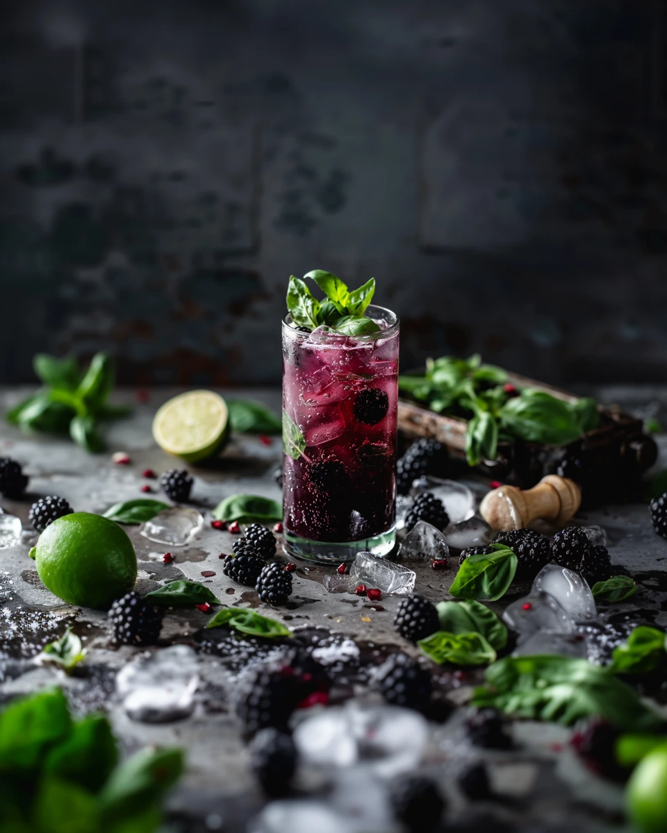 Blackberry Basil Mojito